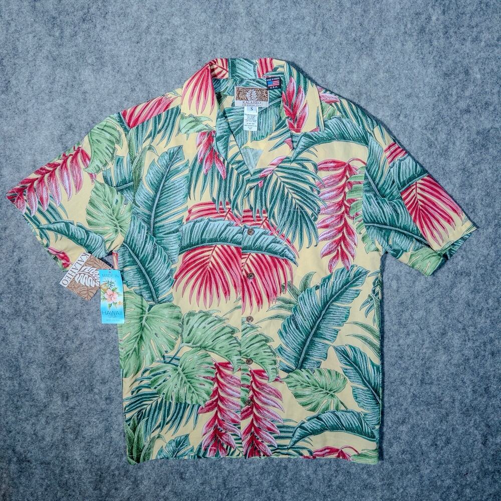 NWT Kalaheo Hawaiian Shirt By RJC Mens Size Small Made In Hawaii USA